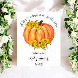 Välkommen till Little Pumpkin Baby Shower Poster