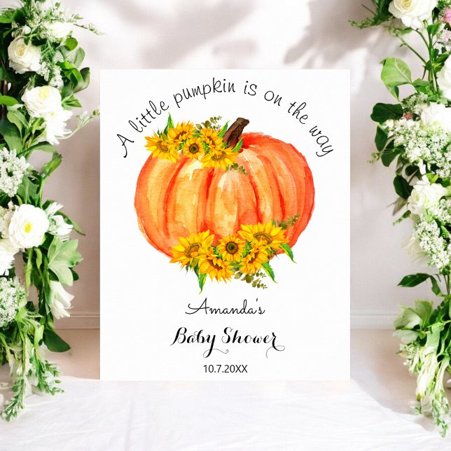 Välkommen till Little Pumpkin Baby Shower Poster (Skapare uppladdad)