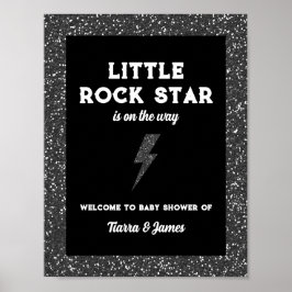 Välkommen till Little Rockstjärna Baby Shower Poster