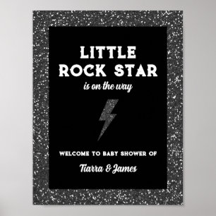 Välkommen till Little Rockstjärna Baby Shower Poster