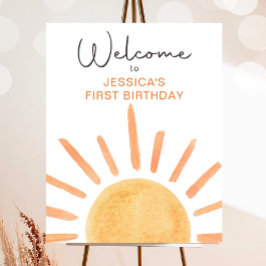 Välkommen till Little Sunshine Girl Boho Sol Birth Poster