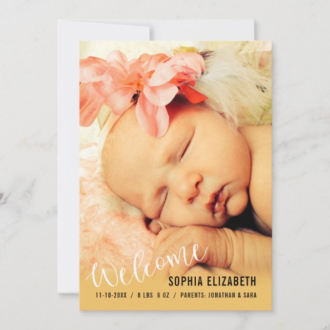 Välkommen till Lodrät Flicka Fotomeddelande Meddelande (Framsida)