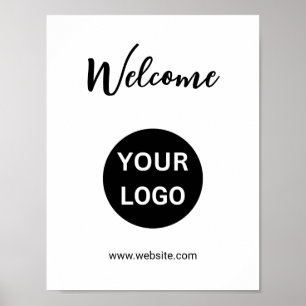 Välkommen till Logotypen Black and White Business Poster