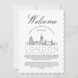 Välkommen till London | Bröllop-gästinformationsko Inbjudningar