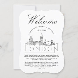 Välkommen till London | Bröllop-gästinformationsko Inbjudningar