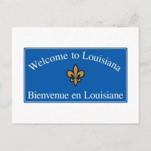 Välkommen till Louisiana - USA Road Sign Vykort