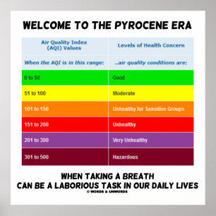 Välkommen till Luft kvalitetsindex Geek för Pyroce Poster