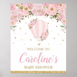 Välkommen till  Luftballong Baby Shower Girl Poster