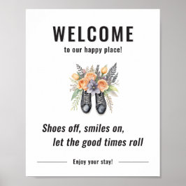Välkommen till lycklig ställe poster