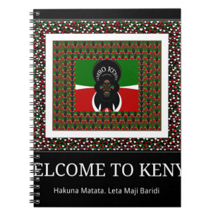Välkommen till Magic Kenya: Hakuna Matata Anteckningsbok Med Spiral
