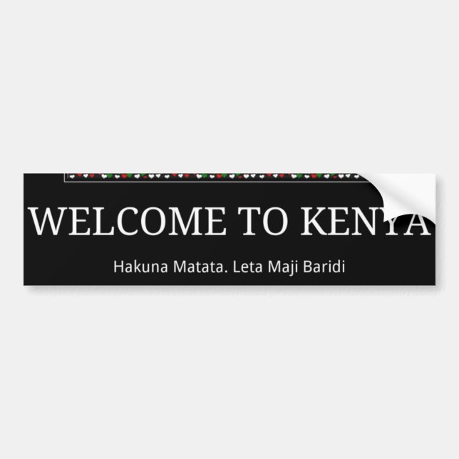 Välkommen till Magic Kenya: Hakuna Matata Bildekal (Framsidan)