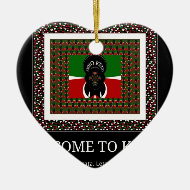 Välkommen till Magic Kenya: Hakuna Matata Julgransprydnad Keramik (Framsidan)