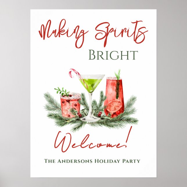 Välkommen till Making Spirits Bright Holiday-fest Poster (Framsidan)