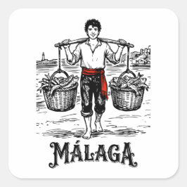 Välkommen till Malaga 5: El Cenachero Fyrkantigt Klistermärke