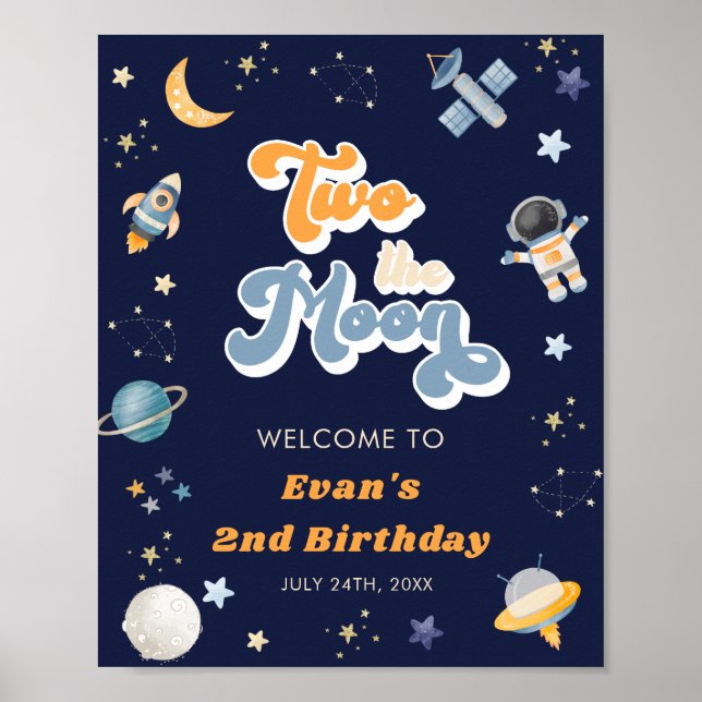Välkommen till Måne 2:s födelsedag Poster (Framsidan)