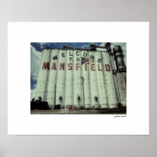 Välkommen till Mansfield Ohio Grain Silos Poster P