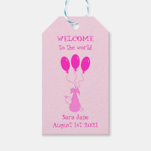 VÄLKOMMEN TILL Märkrn Nyfödd bebis Gift Presentetikett