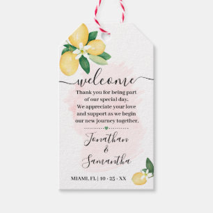 Välkommen till Märkrna Rosa Wedding Favor Gift Presentetikett
