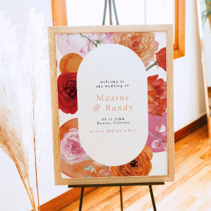 Välkommen till MAX Fold Fuchsia & Orange Blommigt  Poster