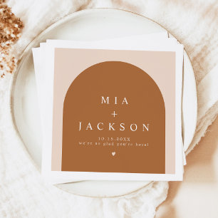 Välkommen till MIA Arched Boho Terracotta Bröllop Pappersservett