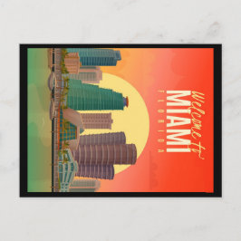 Välkommen till Miami, Florida Postcard Helg Vykort
