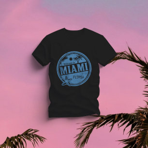 Välkommen till Miami Florida - Vintage Retro Trave T Shirt