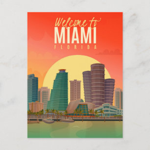 Välkommen till Miami Florida Vykort