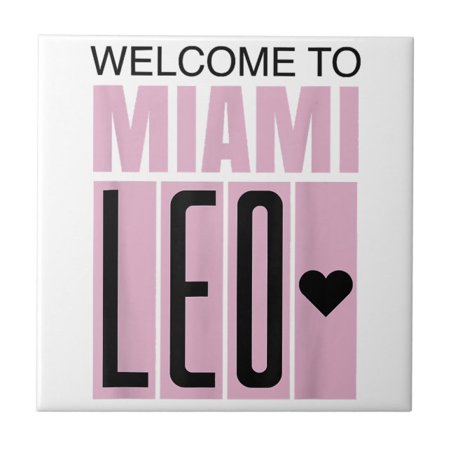 Välkommen till Miami Leo 10 - GOAT Kakelplatta (Framsidan)
