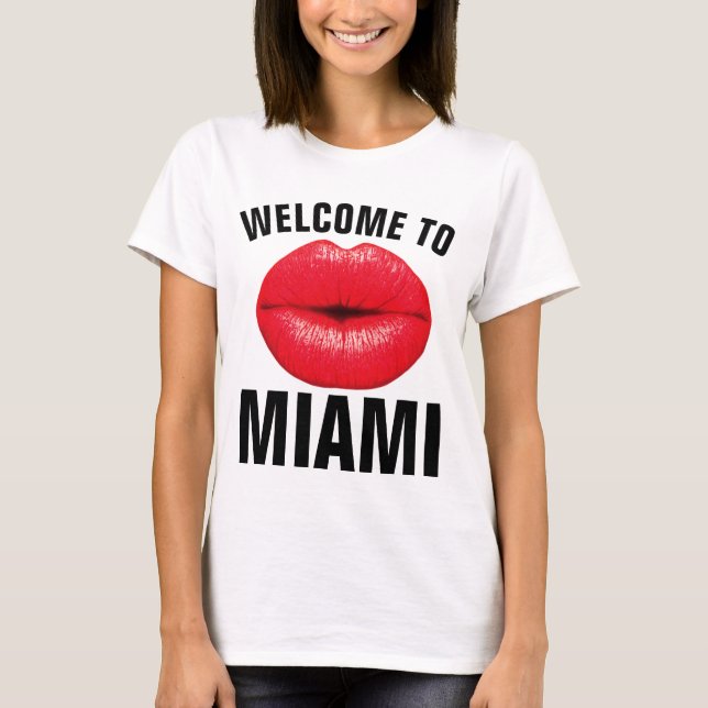 VÄLKOMMEN TILL MIAMI T-shirts (Framsida)