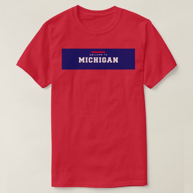 Välkommen till Michigan T Shirt (Design framsida)