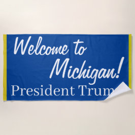 Välkommen till Michigan! Trump Rally Towel