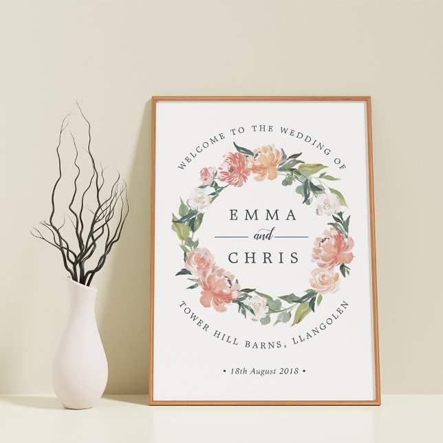 Välkommen till Midsommar Blommigt Bröllop Poster (Skapare uppladdad)