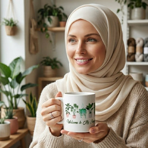 Välkommen till Min Djungel Rolig Växt Älskare Desi Kaffemugg