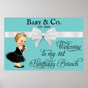 Välkommen till min första födelsedag Brunch Poster