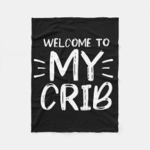 Välkommen till min krib Hip hop Fleece Blanket