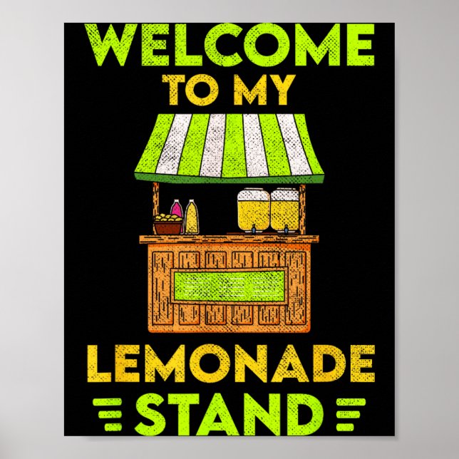 Välkommen Till Min Lemonadstånd _ Sommar _ Citron Poster (Framsidan)