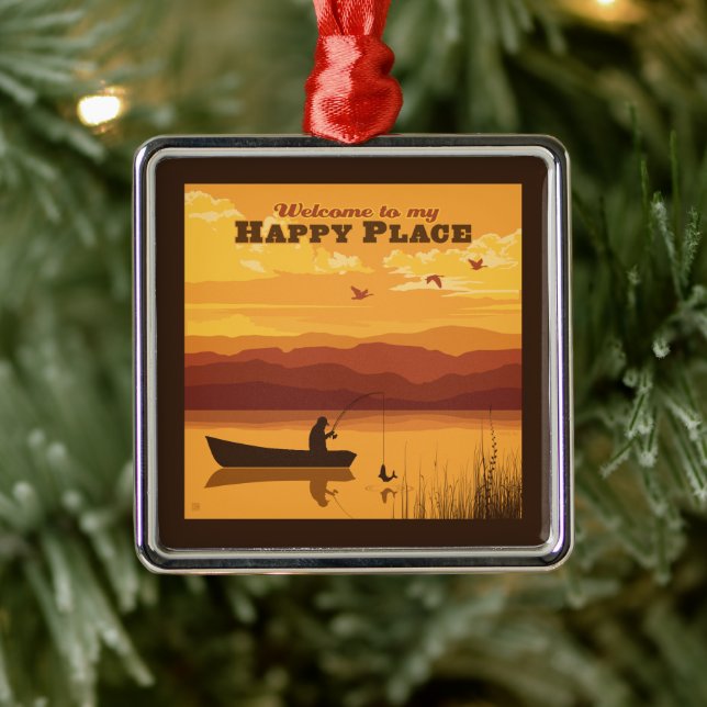 Välkommen till min Lycklig Ställe Julgransprydnad Metall (Träd)