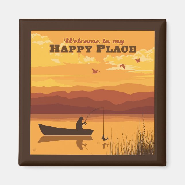 Välkommen till min Lycklig Ställe Magnet (Framsidan)