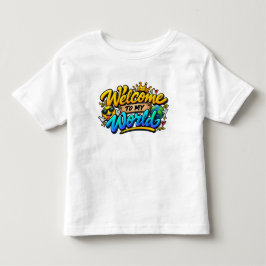Välkommen till min värld – Färgrik kreativ typogra T Shirt