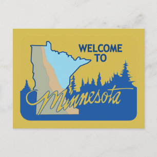 Välkommen till Minnesota - USA Road Sign Vykort