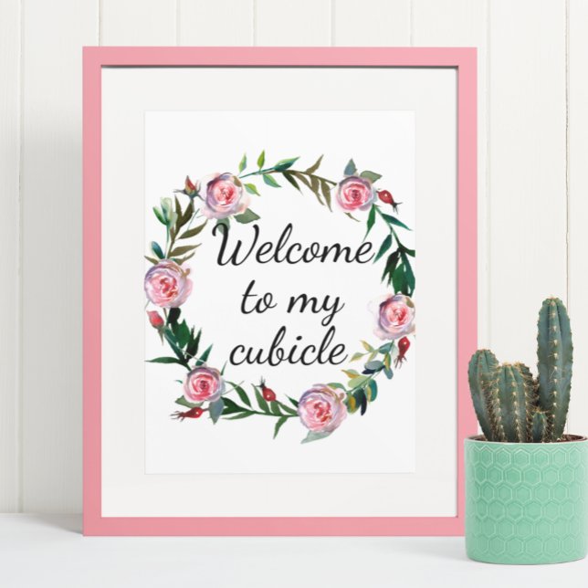 Välkommen till mitt skrivbord för Cubicle Sign Off Poster (Skapare uppladdad)