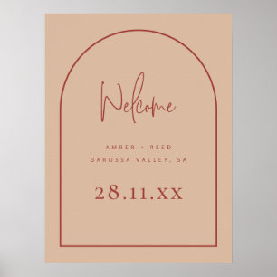 Välkommen till Modern Arch Terracotta Handflatan Poster