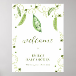 Välkommen till Modern Garden Sweet Pea Baby Shower Poster
