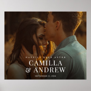 Välkommen till Modern Photo Elegant bröllop Poster