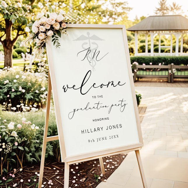 Välkommen till Modern RN Studentfest Calligraphy Poster (Skapare uppladdad)