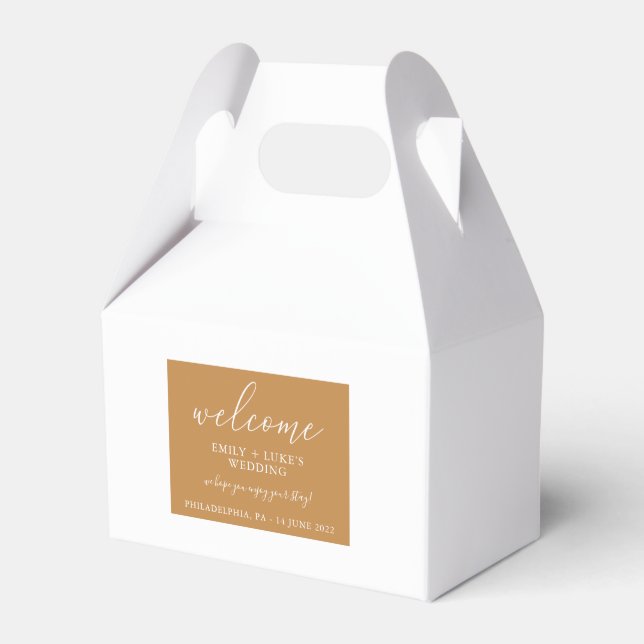 Välkommen till Modern Terra Cotta Personligt bröll Presentaskar (Framsidan Sidan)