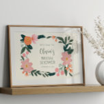 Välkommen till Möhippan Anpassningsbar för rosa Bl Poster<br><div class="desc">Välkomna gästerna i stil med Möhippan Rosa Blommigt Anpassningsbar Välkommen Poster. Den här poster har en delikat utformning av rosa blommor och tillför möhippan lite elegans och värme. Anpassa den med ditt namn och din händelseinformation om du vill skapa en charmerande entré som anger tonen för ett minnesvärt firande. Perfekt...</div>