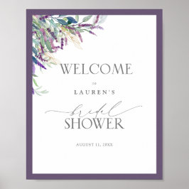 Välkommen till Möhippan elegant Lavender Blommigt Poster
