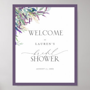 Välkommen till Möhippan elegant Lavender Blommigt Poster