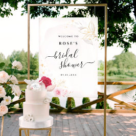Välkommen till Möhippan elegant Rosa Blommigt  Väl Poster